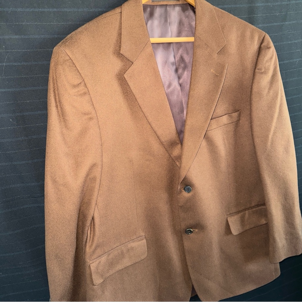 Etienne Aigner Brown 100% Cashmere Jacket Blazer Sport Coat 44S Quiet Luxury - Picture 3 of 15